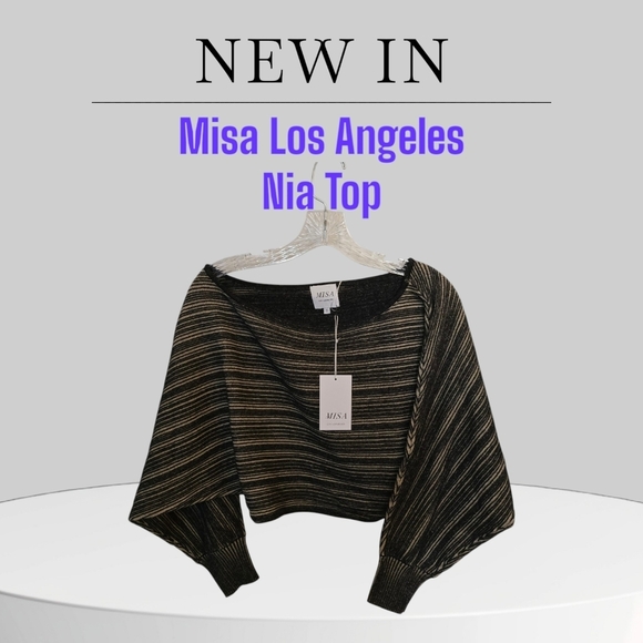 Misa Los Angeles Tops - Misa Los Angeles Black Nia Top